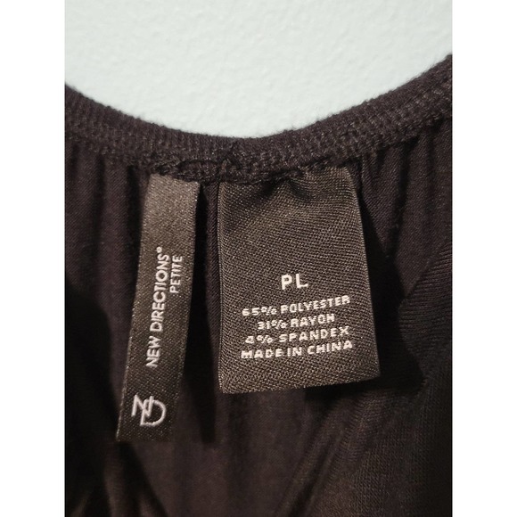 New Directions Black Maxi Dress with built-in lined bra. Petite Large. - Picture 9 of 11